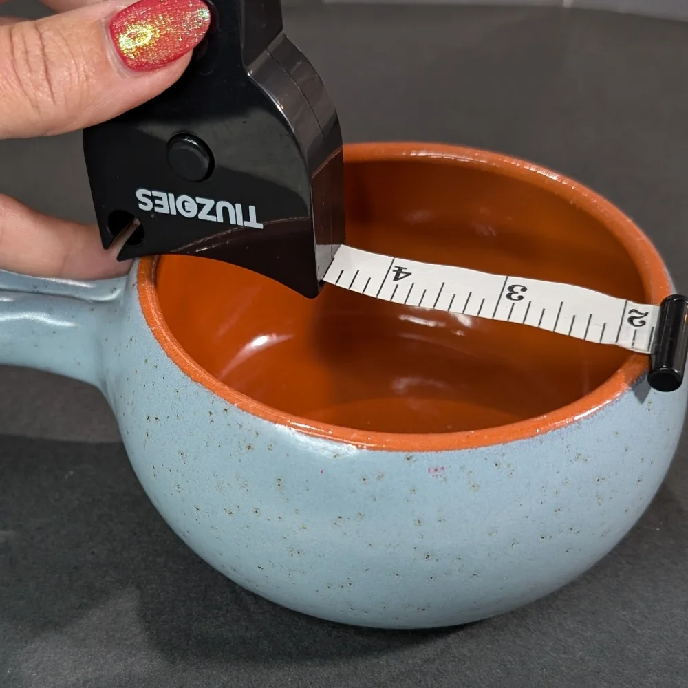 De Silva Terre D' Umbria Italian blue speckle glaze terracotta handled‎  crock